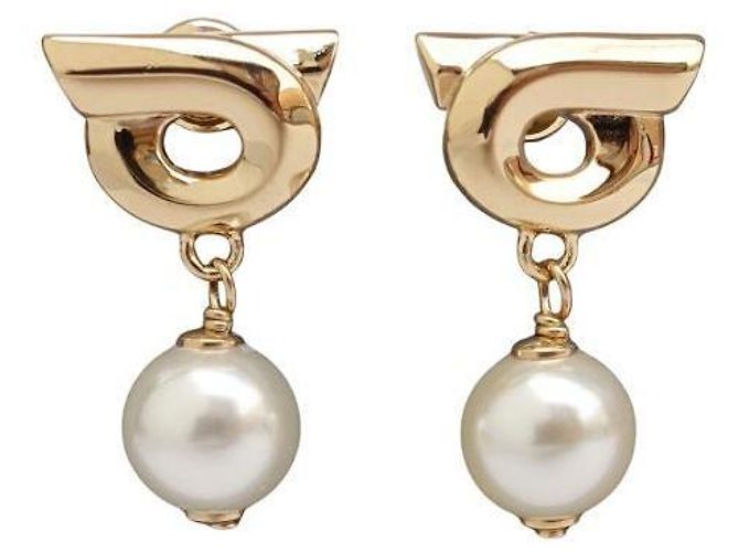 Salvatore Ferragamo Pearl Gancini Ohrringe - Ansicht 4