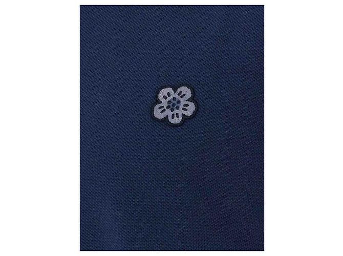 Kenzo Bork Flower Slim Polohemd aus Baumwolle Blau - Ansicht 6