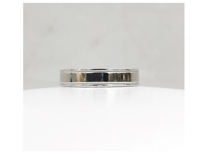 Tiffany & Co Diamond Together Double Milgrain Band Ring aus Platin - Ansicht 3