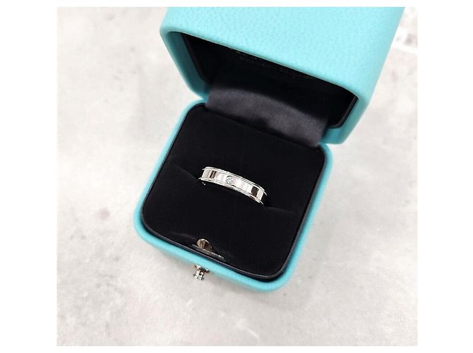 Tiffany & Co Diamond Together Double Milgrain Band Ring aus Platin - Ansicht 5
