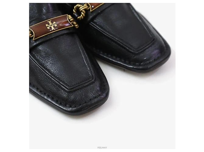 Tory Burch Leder-Loafer Schwarz Größe - Ansicht 6