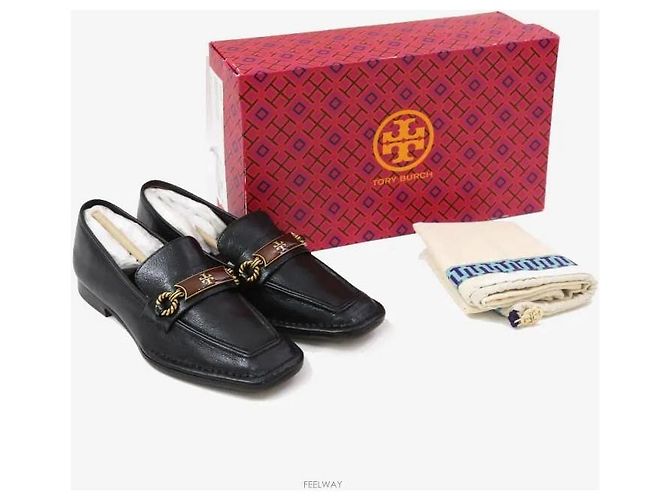 Tory Burch Leder-Loafer Schwarz Größe - Ansicht 8