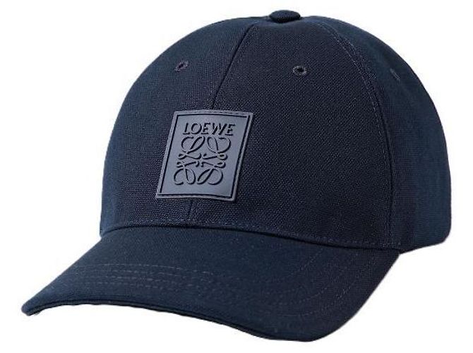 Loewe Cappellino in tela con patch Blu - vista 4