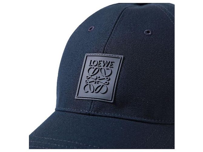 Loewe Cappellino in tela con patch Blu - vista 5