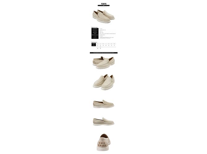 Tod's Mocassini slip-on in camoscio da uomo Beige Marrone - vista 2