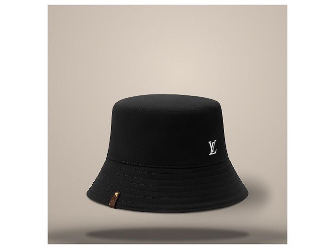 Louis Vuitton Cappello Bucket Nero - vista 3