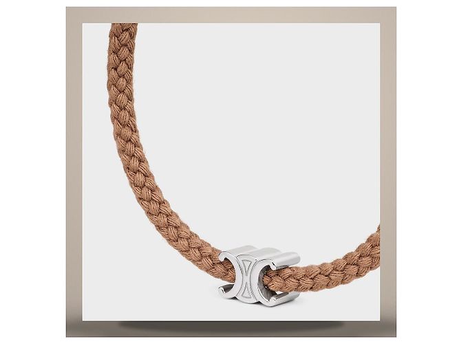 Céline Collar Triomphe Onyx, Howlite Latón con Acabado en Rodio Negro Blanco Plata - vista 6