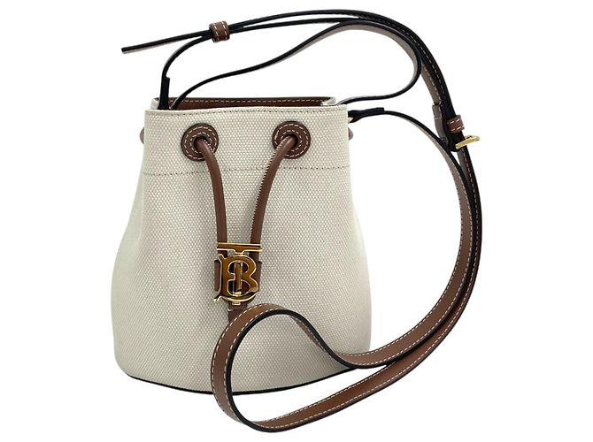 Burberry Mini Borsa Secchiello Borsa Tote Borsa a Tracolla Marrone - vista 2