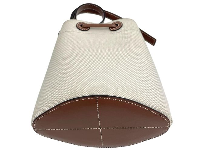Burberry Mini Borsa Secchiello Borsa Tote Borsa a Tracolla Marrone - vista 7