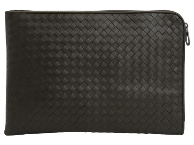 Bottega Veneta Pochette Intrecciato Marron - vue 2