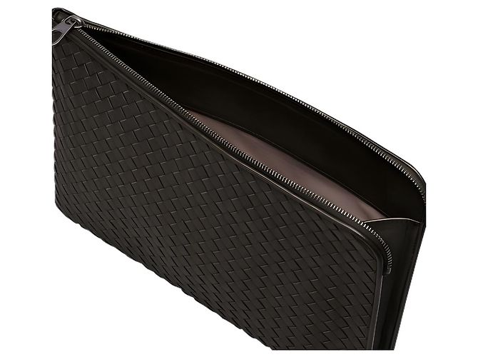 Bottega Veneta Pochette Intrecciato Marron - vue 3