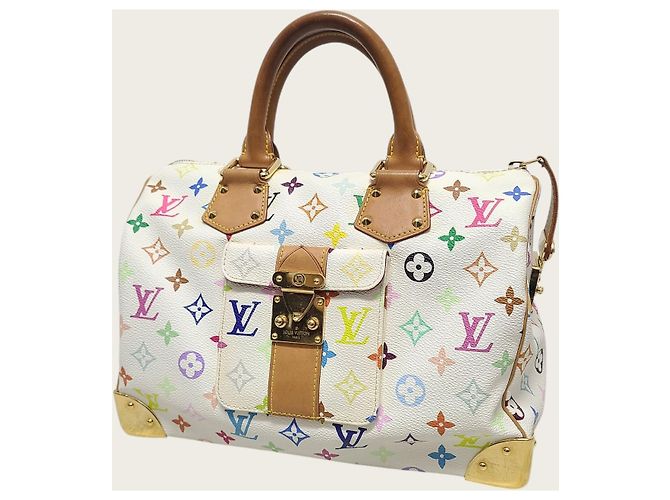 Louis Vuitton Multicolor Monogram Speedy Blanc - vue 2