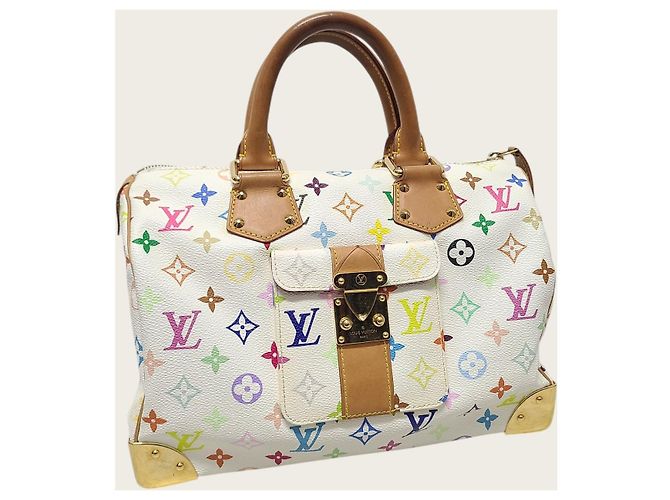 Louis Vuitton Multicolor Monogram Speedy Blanc - vue 3