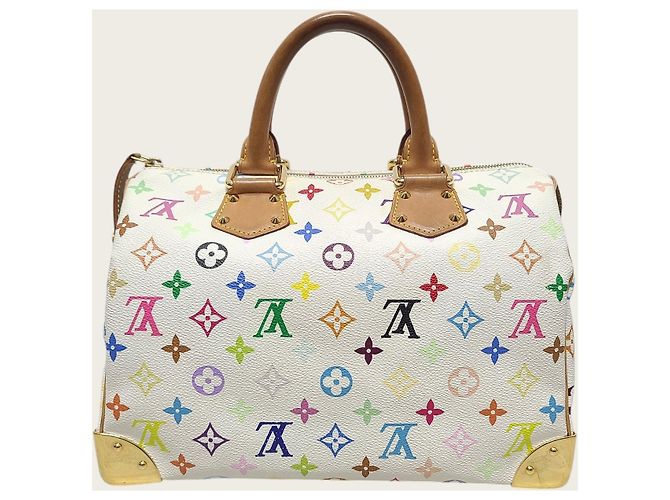Louis Vuitton Multicolor Monogram Speedy Blanc - vue 5