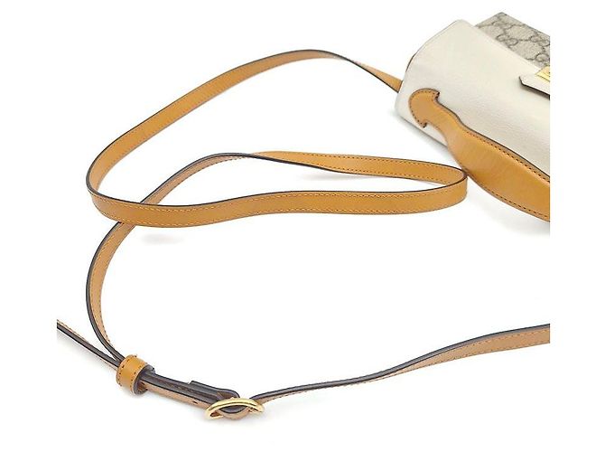 Gucci Supreme Padlock Top Handle Mini Shoulder Bag Marrone - vista 5