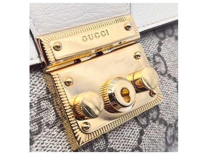 Gucci Supreme Padlock Top Handle Mini Shoulder Bag Marrone - vista 8