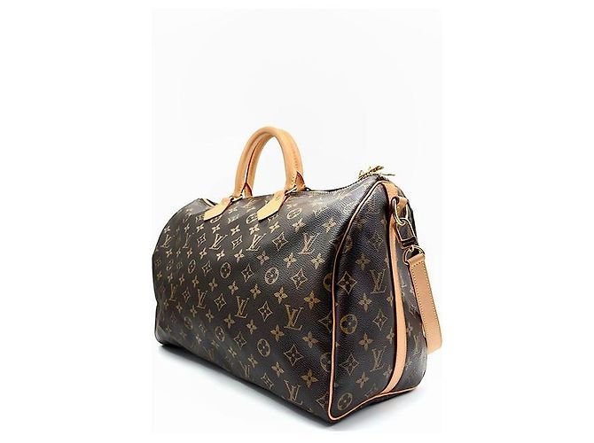 Louis Vuitton Monogram Bandoulière Speedy Marrone - vista 3