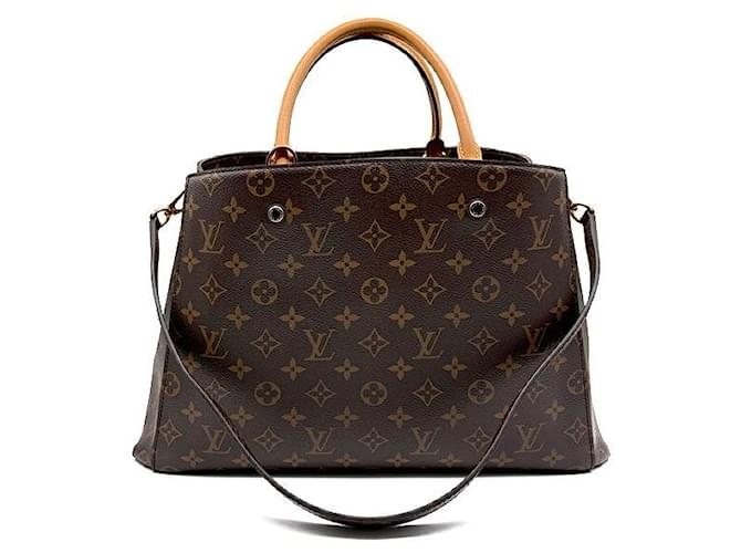 Louis Vuitton Monogram Montaigne GM Marrone - vista 3