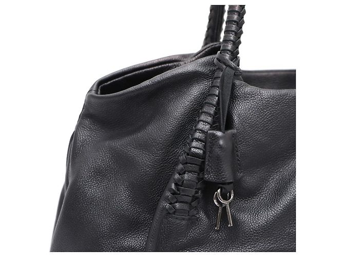 Salvatore Ferragamo Bolsa de ombro em couro com alça trançada Preto - vista 15