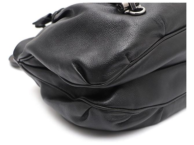 Salvatore Ferragamo Bolsa de ombro em couro com alça trançada Preto - vista 18