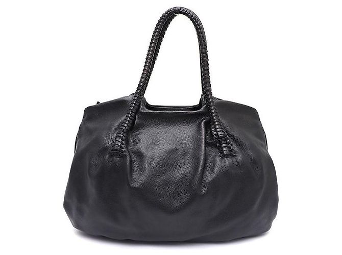 Salvatore Ferragamo Bolsa de ombro em couro com alça trançada Preto - vista 3