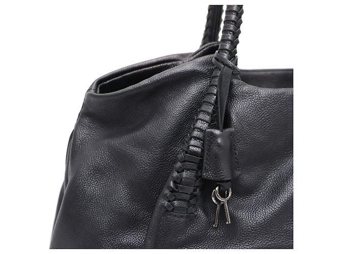 Salvatore Ferragamo Bolsa de ombro em couro com alça trançada Preto - vista 5
