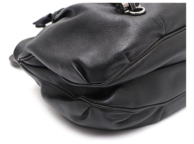 Salvatore Ferragamo Bolsa de ombro em couro com alça trançada Preto - vista 8