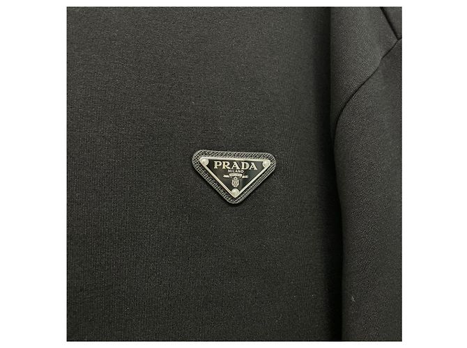 Prada Felpa in cotone tecnico con logo triangolare - vista 3