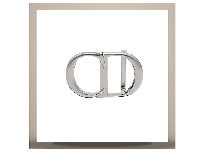 Dior Fivela de cinto CD Icon em latão com acabamento prata antiga - vista 3