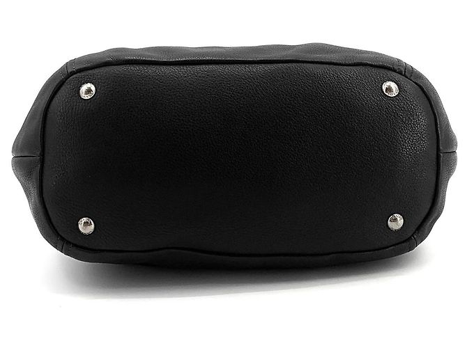 Balenciaga Bolsa hobo em couro com logo triangular, bolsa de ombro Preto - vista 14