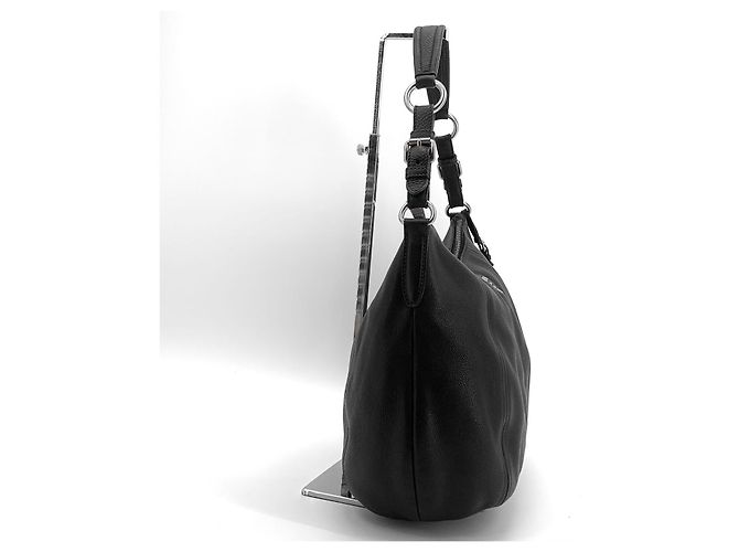 Balenciaga Bolsa hobo em couro com logo triangular, bolsa de ombro Preto - vista 5