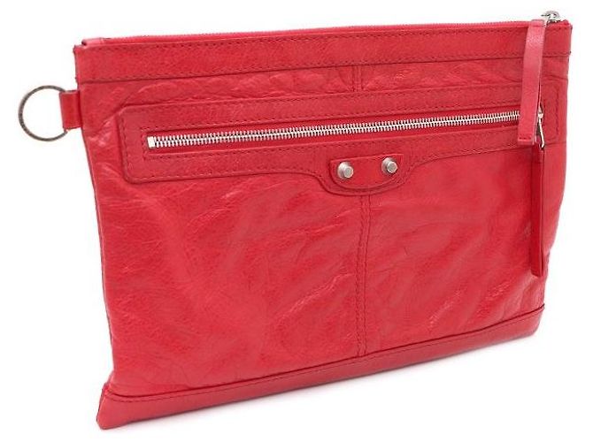 Balenciaga Pouch a clip Motor Classic e borsa a pochette Rosso - vista 2