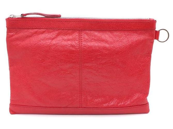 Balenciaga Pouch a clip Motor Classic e borsa a pochette Rosso - vista 3