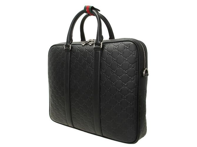 Gucci Sac à documents en cuir Noir - vue 2