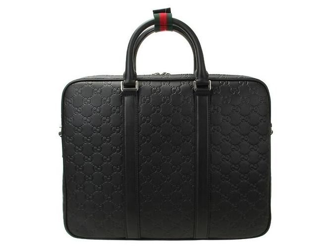 Gucci Sac à documents en cuir Noir - vue 3