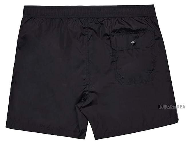 Moncler Pantaloni con logo patch Nero - vista 2
