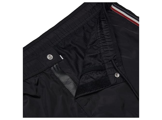 Moncler Pantaloni con logo patch Nero - vista 5