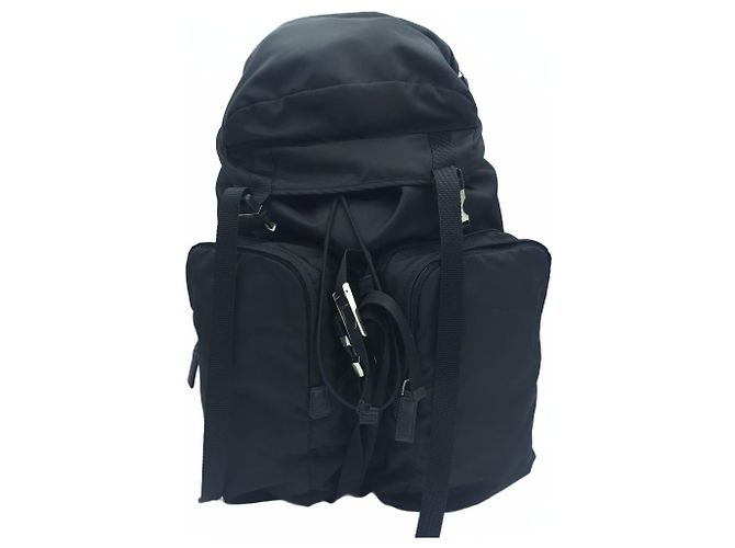 Prada Tesuto Nylon Multi-Pocket Rucksack Black Schwarz - Ansicht 11