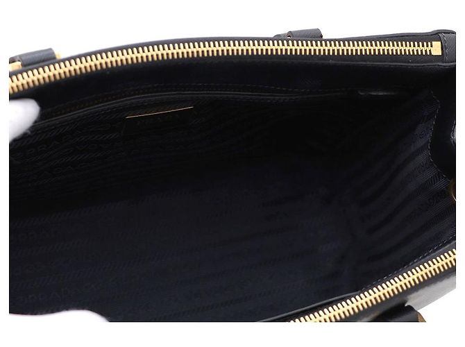 Prada Borsa Galleria Saffiano Lux Medium Tote Bag e Borsa a Tracolla Nero - vista 10