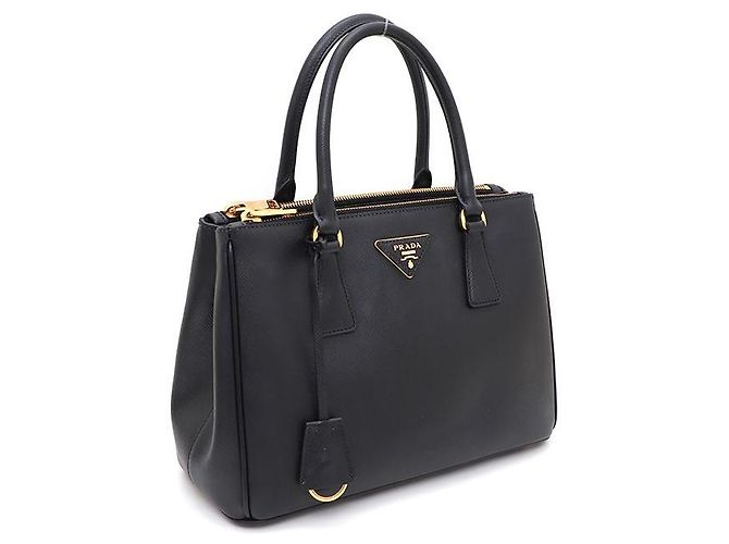 Prada Borsa Galleria Saffiano Lux Medium Tote Bag e Borsa a Tracolla Nero - vista 2