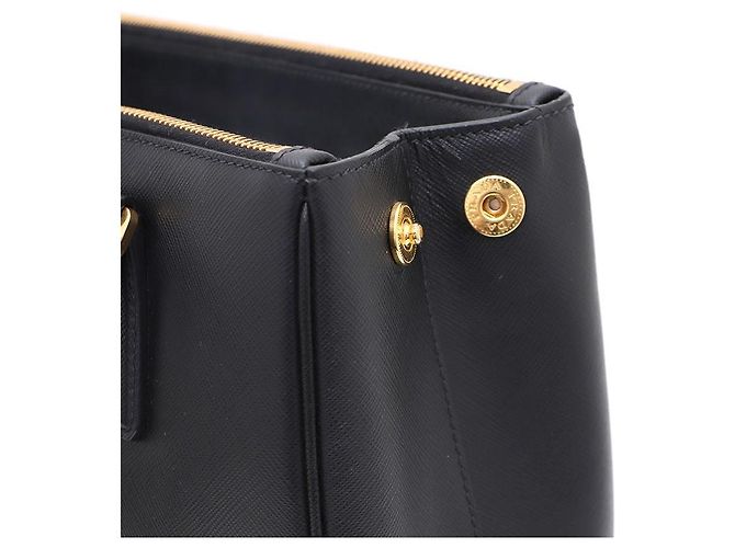 Prada Borsa Galleria Saffiano Lux Medium Tote Bag e Borsa a Tracolla Nero - vista 9