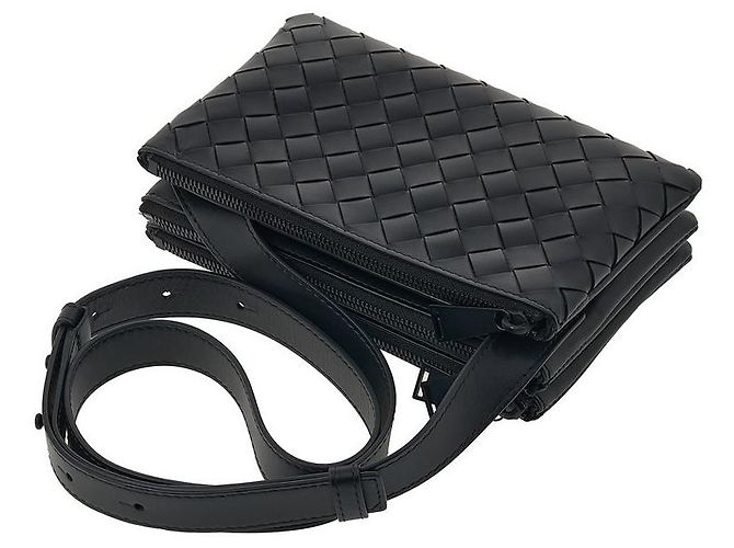 Bottega Veneta Bolso bandolera Intrecciato Negro - vista 4