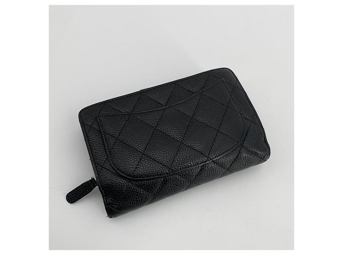 Chanel Caviar Gold-Stamped Diary Wallet Black - view 2