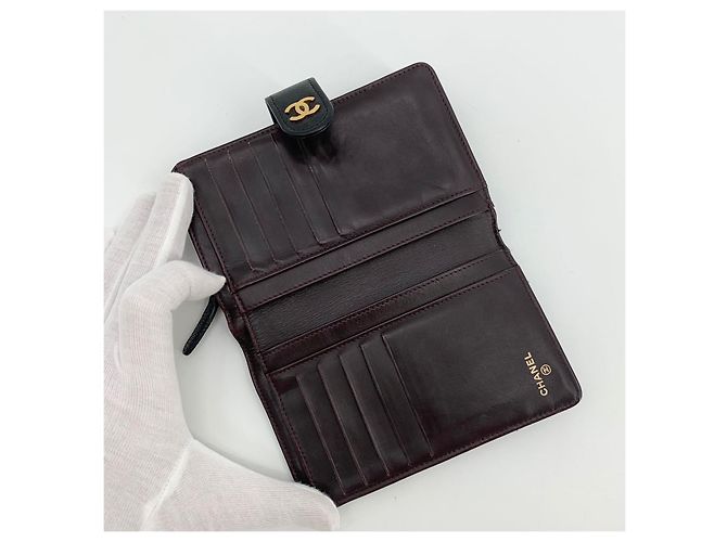 Chanel Caviar Gold-Stamped Diary Wallet Black - view 5