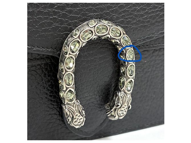 Gucci Borsa a tracolla Dionysus Super Mini con catena Nero - vista 14