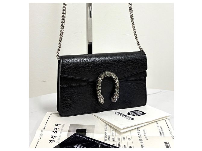 Gucci Borsa a tracolla Dionysus Super Mini con catena Nero - vista 22