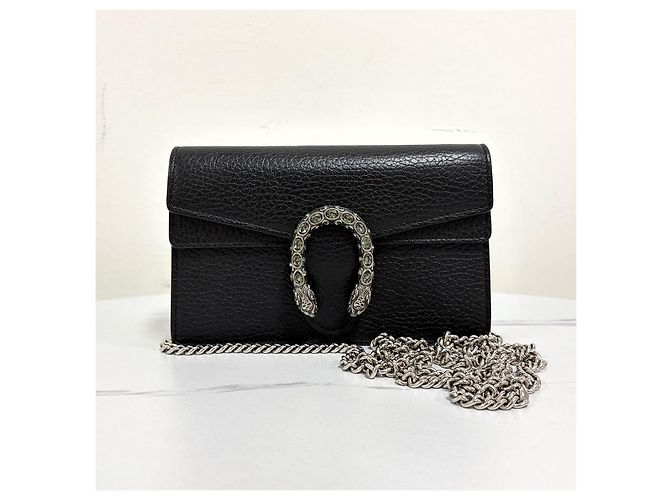 Gucci Borsa a tracolla Dionysus Super Mini con catena Nero - vista 23