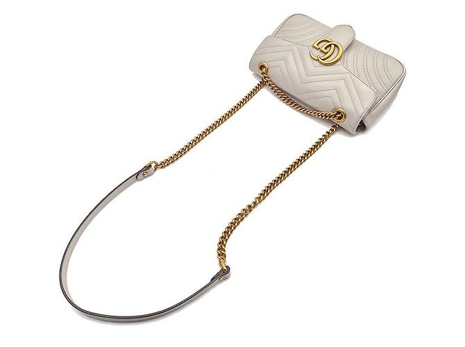 Gucci Borsa a tracolla Marmont Matelassé Marrone - vista 4
