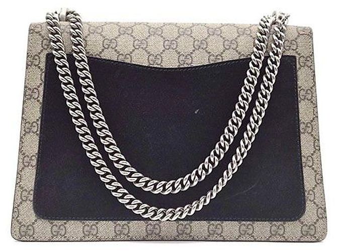 Gucci Borsa a tracolla Dionysus Supreme Chain Marrone - vista 3