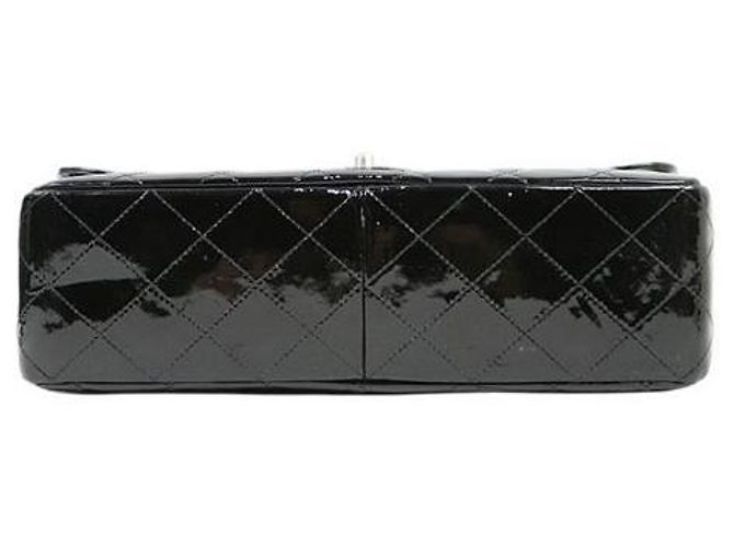 Chanel Borsa Classic Handbag Single Flap Large in vernice nera Nero - vista 4